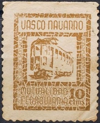 Spain Railway Workers Charity stamps sellos Mutualidad Ferocarril Vasco Navarro FFCC